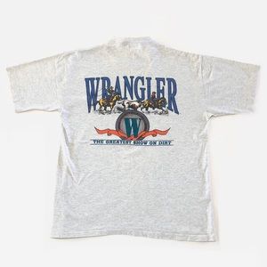 Men’s Vintage Wrangler Graphic Tshirt RARE Large